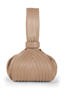Gretchen Damen Henkeltasche, beige, Leder, Taschen, aus italienischem Kalbsleder