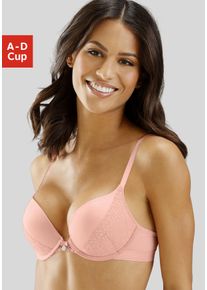 s.Oliver Damen Push-up-BH "Ivette", Gr. 80, orange, Microtouch, Obermaterial: 67% Polyamid, 17% Polyester, 16% Elasthan, modisch, BHs, mit nahtlos
