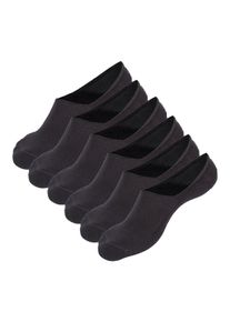 Apollo Damen Füßlinge, Gr. 42, schwarz, Baumwollmischung, unifarben, Socken, unsichtbare Sneakersocken No-show, Silikonferse, perfekten Passform