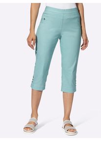 Classic Basics Damen Caprihose, grün, Gr. 36, unifarben, 74% Viskose, 23% Polyamid, 3% Elasthan, Hosen