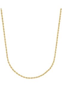 Amor Damen Collierkettchen "Kordelkettengliederung, 2013912", Gelbgold 375, gold, Gelbgold 375, Halsketten, Made in Germany