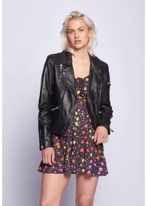Maze Damen Lederjacke "42020126", schwarz, Gr. S, Obermaterial: 100% Lammleder / Innenfutter: 90% Polyester, 10% Polyester / Ärmelfutter: 100%