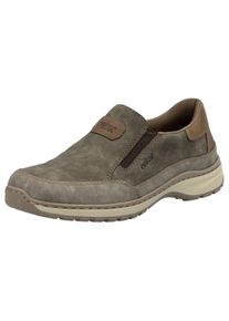 Rieker Herren Slipper, Gr. 44, grau, Lederimitat, Basic, Schuhe, Slip-on-Sneaker, Freizeitschuh, Halbschuh mit Gummizug