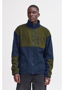 Blend Herren Sweatjacke "BHBROOKS Sweatshirt zipp thru", blau, modisch, Gr. XXL, colorblocking, Sweatware, Obermaterial: 100% Polyester, Sweatjacken
