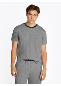 Herren Schlafanzug "SS JERSEY PJ SET STRIPES", Tommy Hilfiger Underwear, Gr. S, blau, Jersey, Obermaterial: 50% Baumwolle, 50% Modal, gestreift,