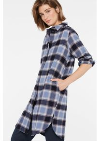 Damen Karokleid, blau, casual, Gr. S, SENSES.THE LABEL, kariert, Material: 100% Baumwolle, Kleider, aus Baumwolle