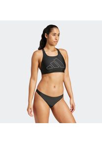 Damen Bustier-Bikini-Top "BIG BARS BIK TP", schwarz-weiß, sportlich, Gr. M, adidas Performance, Obermaterial: 78% Polyamid, 22% Elasthan,
