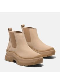 Timberland Damen Chelseaboots "ROXIE LANEMID CHELSEA BOOT", Gr. 39,5, beige, Leder, sportlich, Schuhe, Stiefelette, Winterschuhe, Ankle Boots