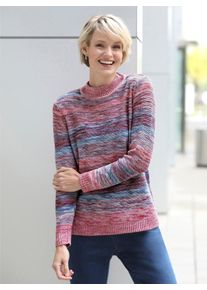 Classic Basics Damen Strickpullover "Stehkragen-Pullover", bunt, Gr. 46, gemustert, gestreift, meliert, mehrfarbig, 100% Polyacryl, Pullover