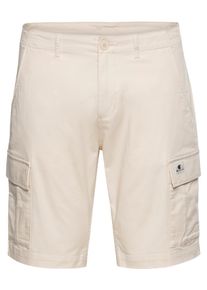 Champion Herren Bermudas "Bookstore Stretch Twill Bermuda", weiß, sportlich, Gr. S, unifarben, Web, Obermaterial: 98% Baumwolle, 2% Elasthan, Hosen,