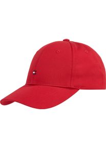 Tommy Hilfiger Baby Baseball Cap "SMALL FLAG CAP", rot, casual, Gr. L, unifarben, Stoff, Baumwolle, Caps, Klemmverschluss, Logostickerei, für Kinder