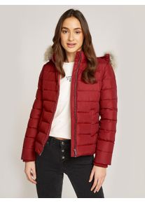 Damen Steppjacke "TJW BASIC HOODED DOWN JACKET EXT", rot, casual, Gr. 6XL, Tommy Jeans CURVE, unifarben, Web, Obermaterial: 100% Polyester. Futter: