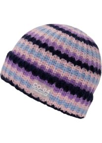 Chillouts Damen Beanie "Noemi Hat", lila, modisch, gestreift, mehrfarbig, Strick, Kunstfaser, Mützen, im angesagten Retro Look
