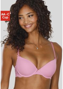 Nuance Damen Schalen-BH, Gr. 75, pink, Spitze, Microtouch, Obermaterial: 85% Polyamid, 15% Elasthan, feminin, BHs, im Rücken aus Spitze, Cups aus
