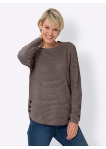 Classic Basics Damen Strickpullover "Langarm-Pullover", grau, Gr. 48, unifarben, 100% Polyacryl, Pullover
