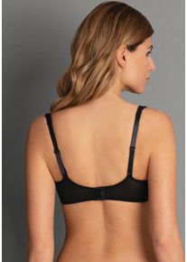 Rosa Faia Damen Bügel-BH "Selma", Gr. 90, schwarz, Stoff, Obermaterial: 84% Polyamid, 16% Elasthan, unifarben, leicht transparent, bestickt, feminin,