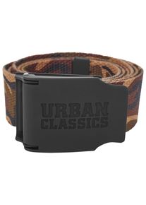 Urban Classics Damen Hüftgürtel "Urban Classics Unisex Woven Belt Rubbered Touch UC", grün, 100% Polyester, Gürtel