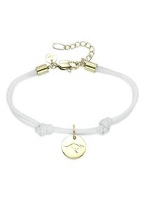 Kangaroos Damen Edelstahlarmband "Schmuck Geschenk, Armkette Känguru Anhänger - Nylonband", Edelstahl-Nylon, weiß, Edelstahl, Nylon, Armbänder