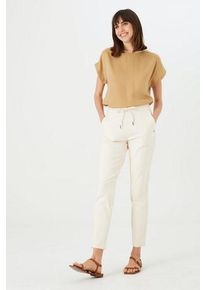 Garcia Damen Jogger Pants, weiß, casual, Gr. S, unifarben, Web, Obermaterial: 61% Viskose, 34% Polyamid, 5% Elasthan, Hosen, mit Stretch