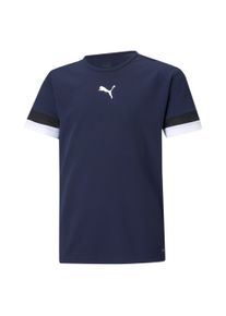 Puma Kinder Trainingstop "TEAMRISE JERSEY JR", blau, sportlich, Gr. 164, unifarben, Netz, Obermaterial: 100% Polyester, Tops