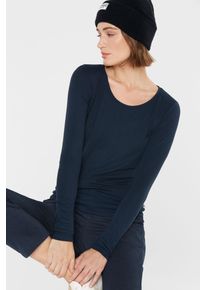 Damen Rundhalsshirt, blau, casual, Gr. M, SENSES.THE LABEL, unifarben, Material: 50% Viskose, 50% Polyester, Shirts