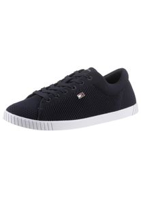 Tommy Hilfiger Damen Sneaker "FLAG LACE UP SNEAKER KNIT", Gr. 36, blau, Textil, sportlich, Schuhe, Freizeitschuh, Halbschuh, Schnürschuh mit