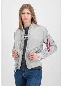 Damen Bomberjacke "Alpha Industries Women - Bomber Jackets", grau, Gr. M, Alpha Industries, Obermaterial: 100% Nylon, Futter: 100% Nylon, Füllung: