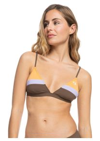 Roxy Damen Bandeau-Bikini-Top "Splice It Up", braun, Gr. XS, 87% Nylon, 13% Elasthan, Bikini-Oberteile