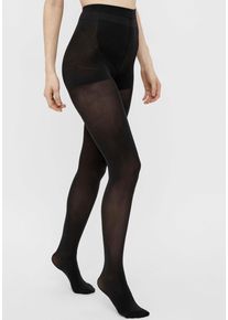 Pieces Damen Feinstrumpfhose "PCSHAPER 40 DEN TIGHTS NOOS", Gr. S, schwarz, Obermaterial: 88% Polyamid, 12% Elasthan, uni, Strumpfhosen, mit