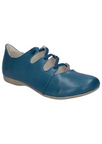 Josef Seibel Damen Riemchenballerina "Fiona 04", Gr. 40, blau, Leder, klassisch, Schuhe, Slipper, Sandale, Komfortschuh mit raffiniertem Gummizug