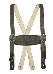 JCC Herren Hosenträger "31023203", braun, Gr. 58, Obermaterial: 100% Ziegenvelours; Schnalle aus Metall, Hosenträger