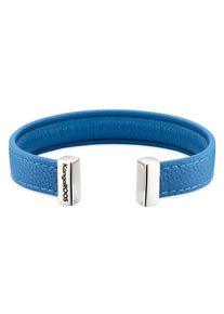 Kangaroos Damen Armspange "Schmuck Geschenk, LederArmkette verschiedene Farben", Edelstahl-Leder, blau, Edelstahl, Leder, Armbänder