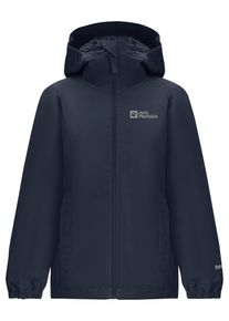 Jack Wolfskin Kinder Regenjacke "FLAZE JACKET K", blau, Gr. 128, OBERSTOFF 100% POLYESTER, FUTTER 100% POLYESTER, Jacken