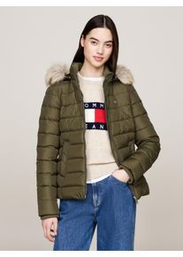 Damen Steppjacke "TJW BASIC HOODED DOWN JACKET EXT", grün, casual, Gr. 4XL, Tommy Jeans CURVE, unifarben, Web, Obermaterial: 100% Polyester. Futter: