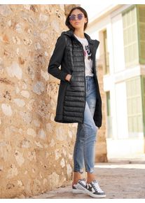 Heine Damen Steppmantel, schwarz, Gr. 44, 100% Polyester, Wattierung:100% Polyester, Mäntel