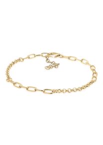 NENALINA Damen Armband "Charmträger Bettelarmband Basic 925 Silber", 16cm, ohne Stein, Silber 925 (Sterlingsilber), gold, Silber 925