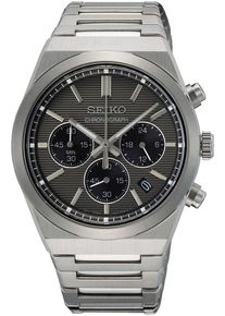 Seiko Damen Chronograph, silber, Armbanduhren, Quarzuhr, Armbanduhr, Herrenuhr, Damenuhr, Stoppfunktion, Datum