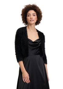 Vera Mont Damen Strickjacke "Vera Mont Strickbolero mit Struktur", schwarz, elegant, Gr. M, Strick, Obermaterial: 70% Polyamid, 19% Viskose, 11%