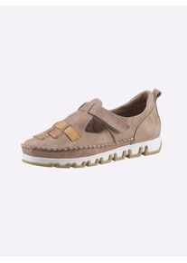 Gemini Damen Slipper, Gr. 40, braun, Glattleder, sportlich, Schuhe