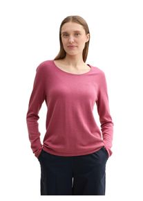 Tom Tailor Damen Strickpullover, pink, casual, Gr. XXXL, unifarben, Feinstrick, Obermaterial: 60% Baumwolle, 40% Viskose, Pullover, aus Viskose mit