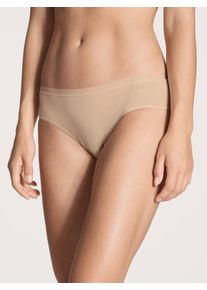 Calida Damen Slip "Natural Comfort", Gr. XS, beige, Single Jersey, Obermaterial: 92% Baumwolle, 8% Elasthan, unifarben, Unterhosen, mit natürlichem