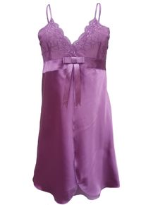Family Trends Damen Negligé, Gr. M, lila, 100% Polyester, unifarben, feminin, Kleider, mit seidig-umschmeichelndem Design