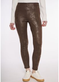 Haily's HAILY’S Damen Lederimitathose "LG PU LG Va44ly", braun, feminin, Gr. L, unifarben, Web, Obermaterial: 100% Polyester, Hosen