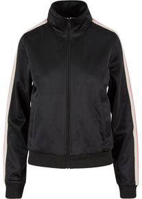 Urban Classics Damen Trainingsjacke "Urban Classics Damen Ladies Retro Track Jacket", schwarz, klassisch, Gr. XS, gestreift, 100% Polyester, Jacken