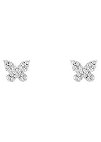 UNIKE JEWELLERY Damen Paar Ohrstecker "MIX&MATCH BUTTERFLY SCHMETTERLING, UK.BR.1204.0119", Silber 925 (Sterlingsilber), silber, Silber 925