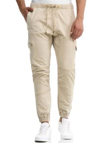 INDICODE Herren Cargohose "INLevi", grau, modisch, Gr. S, unifarben, Web, Obermaterial: 98% Baumwolle, 2% Elasthan, Hosen, mit seitlichen