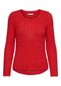 Only Damen Strickpullover "ONLGEENA XO L/S PULLOVER KNT NOOS", rot, modisch, Gr. XS, unifarben, Strick, Obermaterial: 65% Polyacryl, 35% Polyamid,