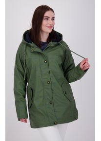 DEPROC Active Damen Regenjacke "Friesennerz HALIFAX UMBRELLA", grün, casual, Gr. 40, Obermaterial: 100% Polyurethan; Futter: 100% Polyester, Jacken,