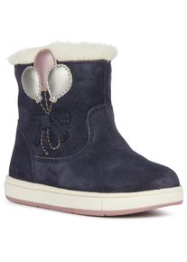 Geox Kinder Lauflernschuh "B TROTTOLA GIRL", Gr. 20, blau, Veloursleder, Lederimitat, casual, Schuhe, mit hübscher Luftballonapplikation