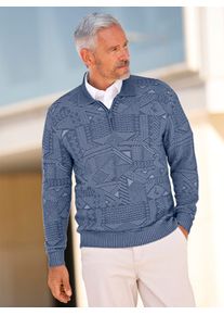 Marco Donati Herren Polokragenpullover "Polopullover", blau, Gr. 50, unifarben, 50% Baumwolle, 50% Polyacryl, Pullover